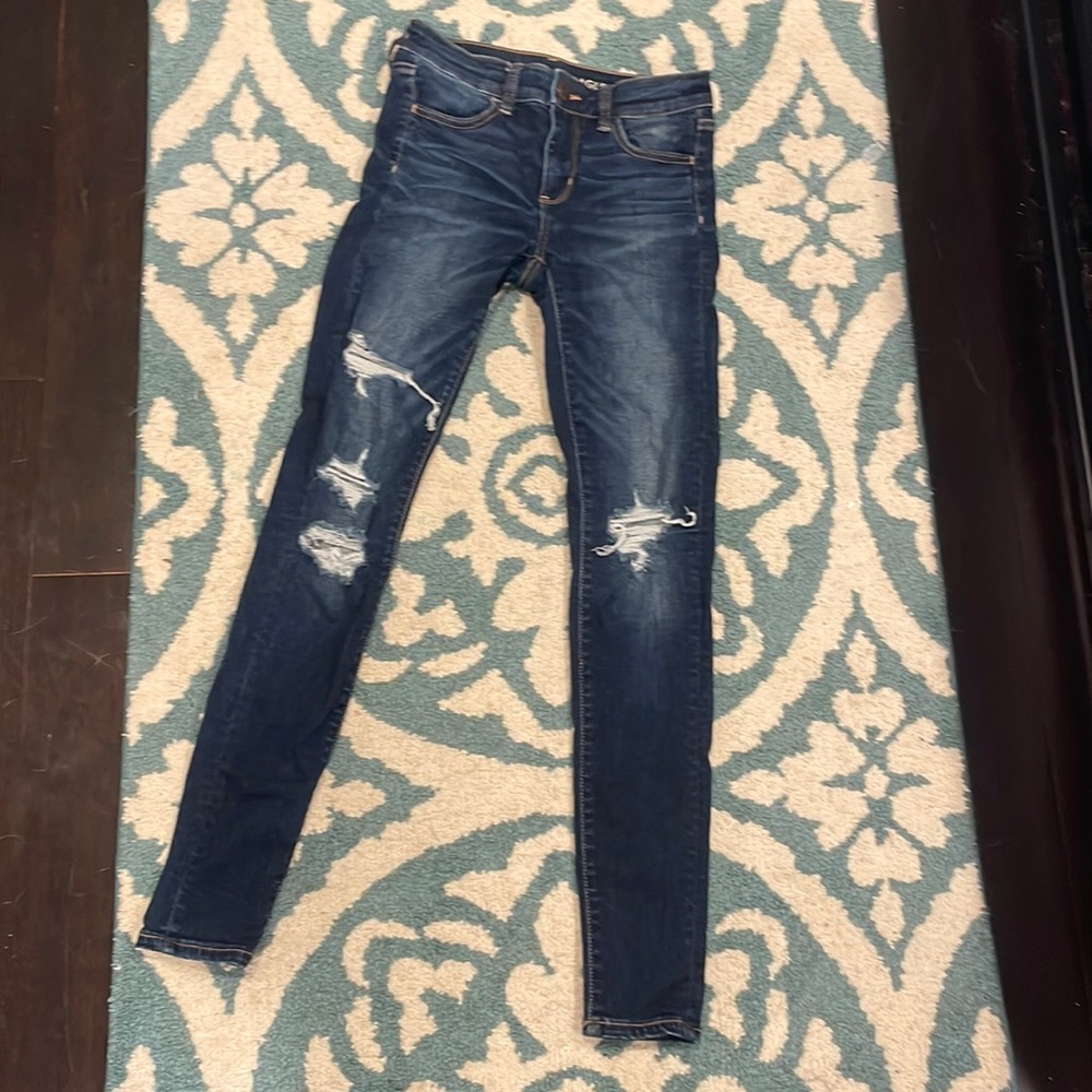 American Eagle dark wash next level stretch jeggings